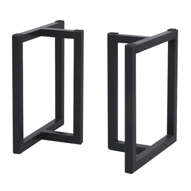 一枚板用脚 ダイニングテーブル脚 ブラック アジャスター付き 約5cm角 2本セット 6030 アイアン脚 T脚の通販は
