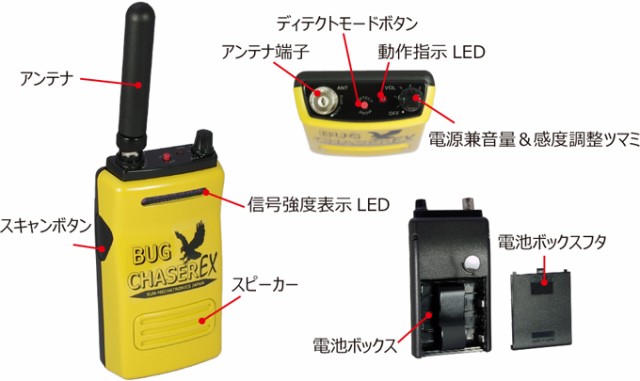 サンメカトロニクス プロ仕様 盗聴器 発見器 盗聴器 探知機「バグチェイサーEX」｜au PAY マーケット