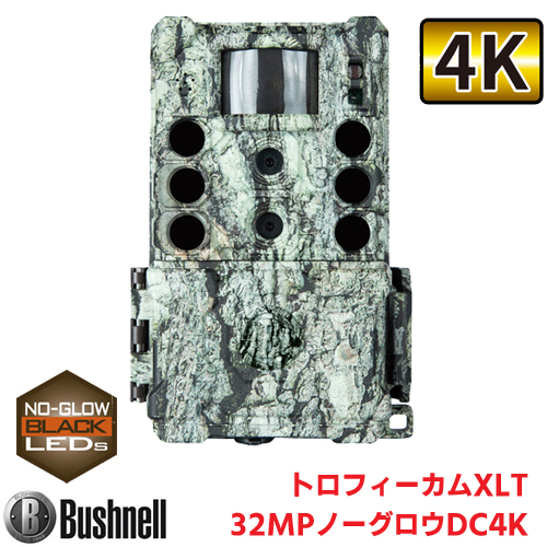 Bushnell 人感センサー搭載 不可視赤外線LED デュアルイメージコア カラー液晶モニター内蔵 トロフィーカム XLT 32MPノーグロウDC4K