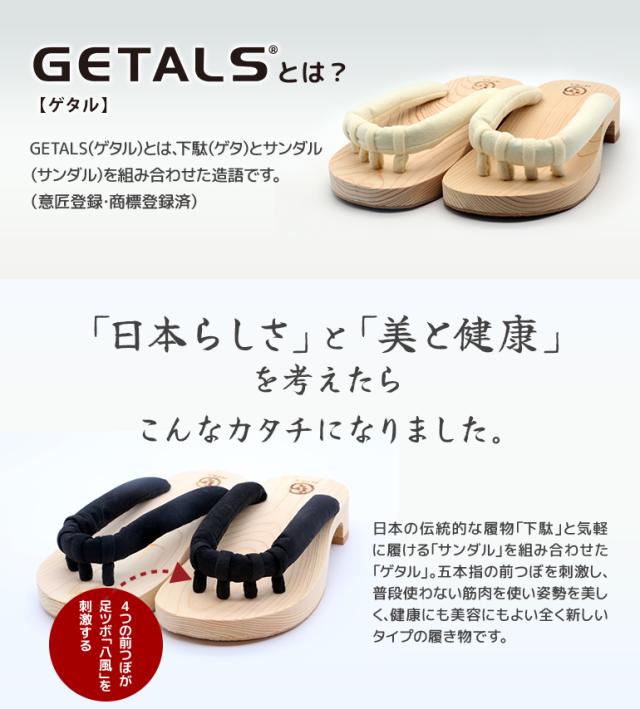 GETALS-ゲタル 正規品 足つぼ マッサージ 血流促進 脚やせ 筋トレ 下駄 ゲタ サンダル リラックス 国産 選べるカラー 4サイズ_2