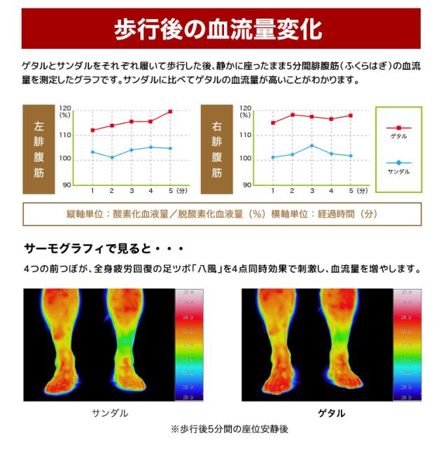 GETALS-ゲタル 正規品 足つぼ マッサージ 血流促進 脚やせ 筋トレ 下駄 ゲタ サンダル リラックス 国産 選べるカラー 4サイズ_5