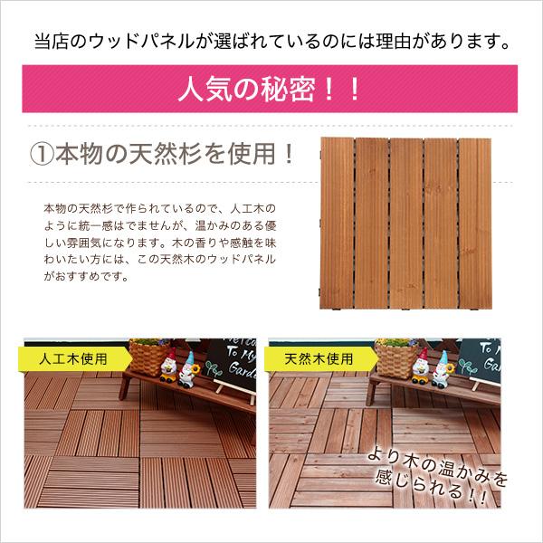 天然木ウッドパネル 81枚セット バルコニーやベランダに敷くだけで簡単にウッドテラスになるウッドパネル 送料無料 の通販はau Pay マーケット おとぎの国