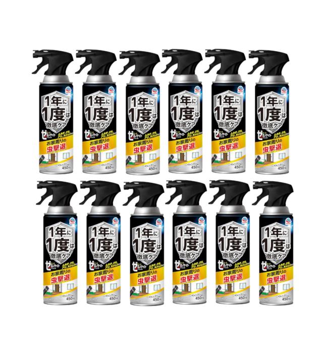ゼロノナイト イヤな虫用 ジェット 害虫駆除スプレー 450ml×12【12個セット】 送料無料 害虫 駆除 侵入防止 予防 屋外 ムカデ クモ アリ カメムシ