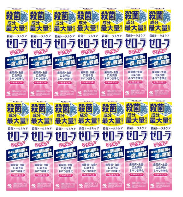 ゼローラ ペースト マイルドミント 薬用ハミガキ 90g×14【14個セット】送料無料 歯周病予防   殺菌 トータルケア 小林製薬