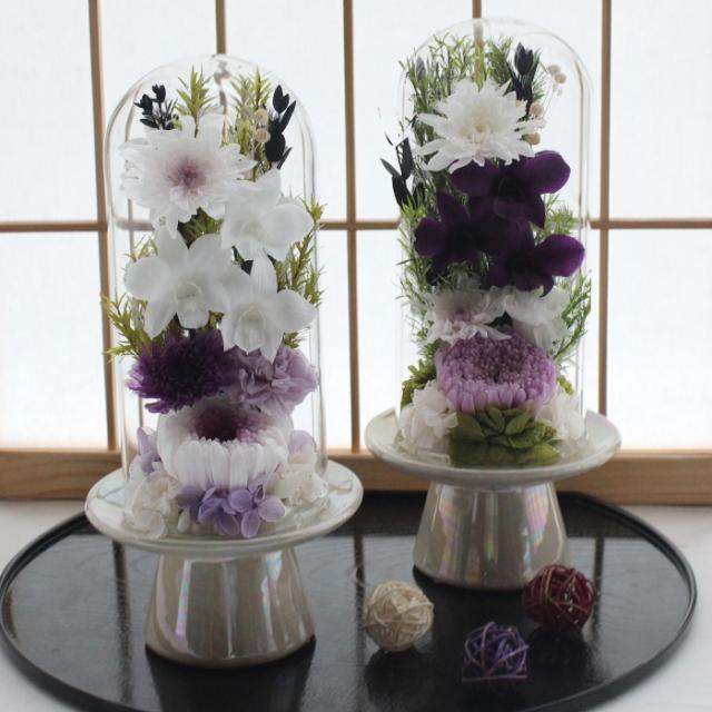 【送料無料】仏花 プリザーブドフラワー お供え お花 お悔やみ お彼岸 仏壇 枯れない 仏花 お供え 花 お悔やみ お盆 新盆 初盆 お彼岸 ペットブリザードフラワー 仏花ドーム みれい