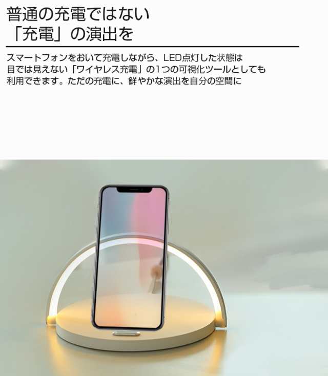 ワイヤレス充電器 Led Iphone 無線充電 充電 Qi充電 インテリア スマホ充電器 おしゃれ 携帯充電器 かわいい Galaxy かっこいい Ledランの通販はau Pay マーケット リスカイショップ