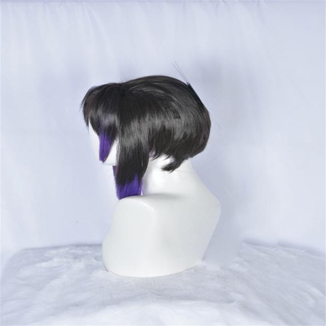 鬼滅の刃 胡蝶しのぶ 髪飾り付き 風 コスプレウィッグ かつら の