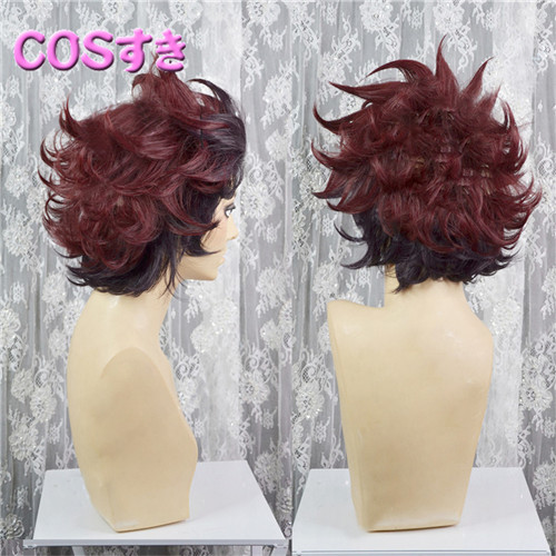 鬼滅の刃 風 竈門炭治郎 コスプレ ウィッグ 新品コスプレウィッグ》鬼滅の刃／竈門炭治郎キャラウィッグ