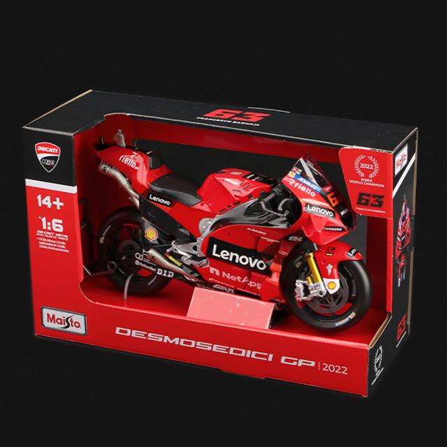 ドゥカティ　MotoGP　#63　2022年ワールドチャンピオン　1:6  ミニカー おもちゃ_5