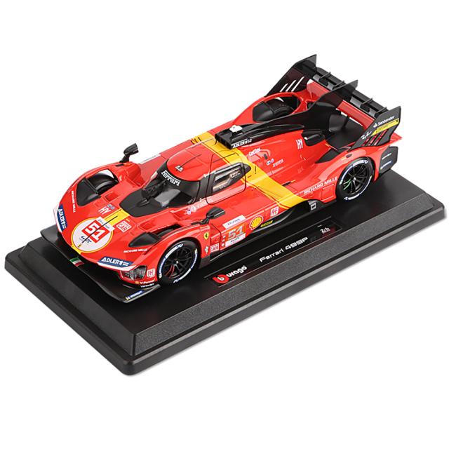 Bburago 1:24 フェラーリ499P LMHダイキャストカー Ferrari 499P ミニカー おもちゃ