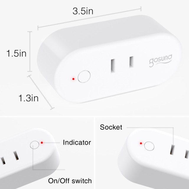 Works with Alexa認定】ゴウサンド(Gosund) スマートプラグ Wi-Fi