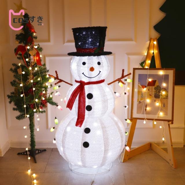 ミネーションライト LED クロスボーダー 伸縮折りたたみ式 クリスマス 雪だるま ライトチェーン 屋外防水 季節装飾ライト