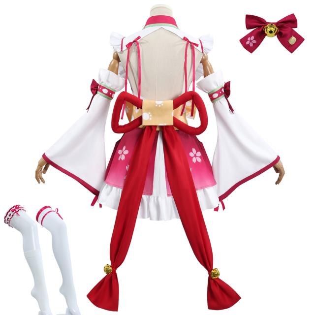 YouTube　さくらみこ ウイッグつき 風 コスプレ衣装 コスチューム　cosplay イベント 変装 ハロウイン ハロウィン