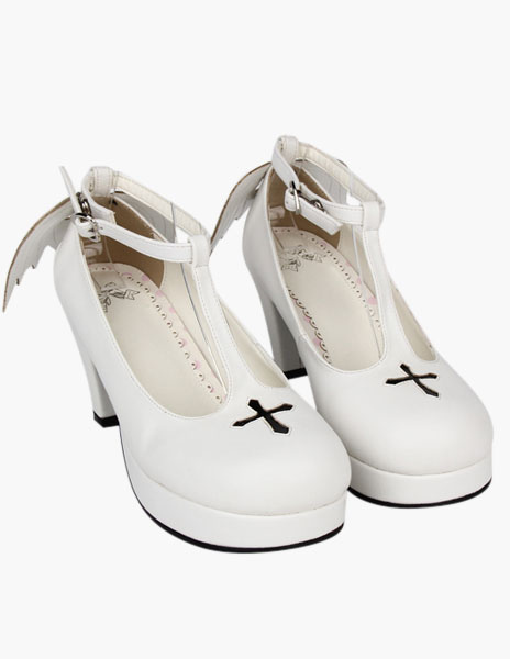 ロリータ靴　プリズムヒール　パーティー　ラウンドトゥ（丸いつま先）　の通販は 7,067円