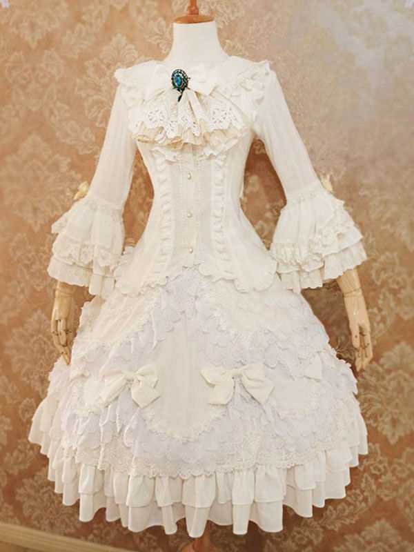 ロリータ結婚式ドレス ピース Set ロリータ衣装シフォン レース フリル弓姫ロリータ ドレスの通販はau PAY マーケット cosすき  au PAY マーケット－通販サイト
