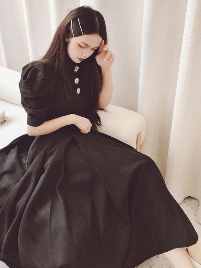 大人気，本物保証 黒のロリータ衣装、クラシックオードリージェム