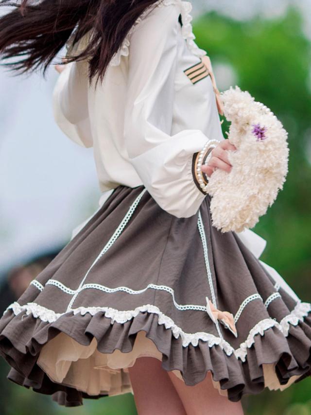 甘いロリータOPドレスポリエステル長袖フリル弓白カジュアルロリータワンピースドレスの通販は 甘いロリータOPドレスポリエステル長袖フリル弓白カジュアルロリータワンピースドレスの通販は