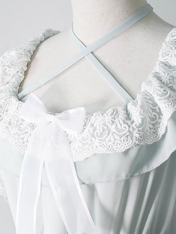 ロリィタジャンパースカート フリル スウィート シフォン ラウンドネック カジュアル 2カラーブロック の通販は ロリィタジャンパースカート フリル スウィート シフォン ラウンドネック カジュアル 2カラーブロック の通販は