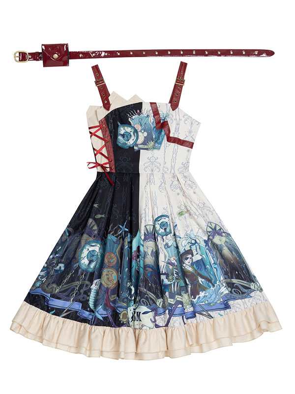 ロリータJSKドレスフルーツパターンティアードスチームパンク ロリータJSKドレスフルーツパターンティアードスチームパンク