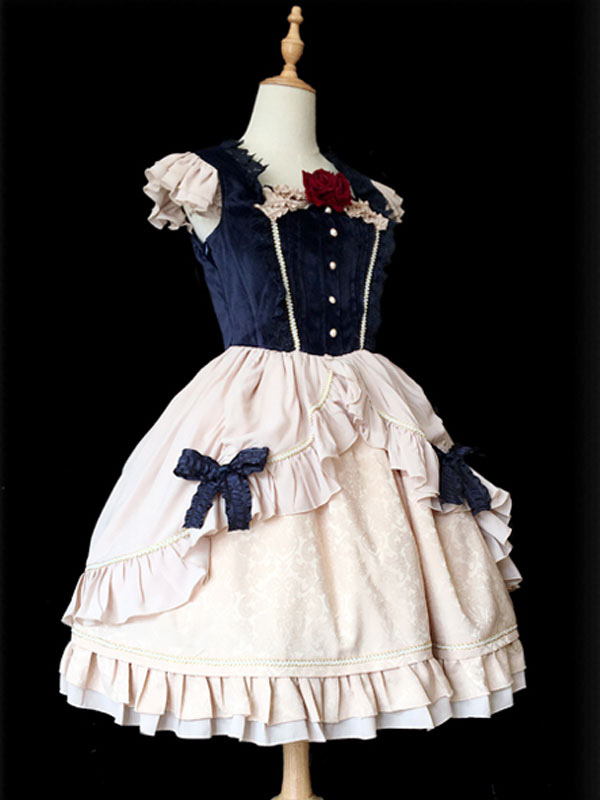 クラシックロリータJSKドレスおとぎ話インファンタボウポリエステル