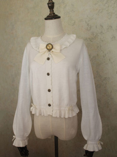 カーディガンスクープネック長袖クラシック＆トラディション綿混紡2カラーブロック