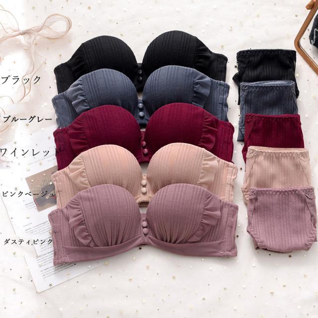 ブラジャーショーツセット セクシー ランジェリー 落ちない ノン