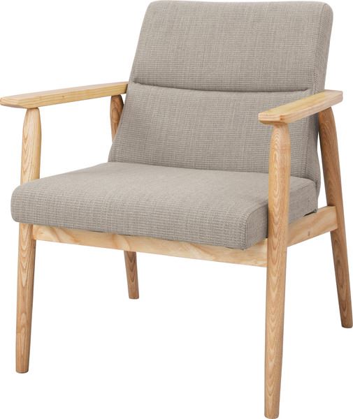 チェア ベージュ メーカー直送 ソファ 椅子 家具 おしゃれ インテリア 1人掛け ソファー天然木 アッシュ ウレタン塗装 ポリエステル コットン 人気 おすすめ 東谷 azumaya 家具ナコレ 新生活応援