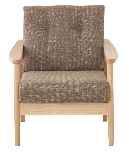 ソファ 1人掛 ブラウン メーカー直送 ソファ 椅子 家具 おしゃれ インテリア 1人掛け ソファー天然木 アッシュ ウレタン塗装 ポリエステル コットン 脚裏キズ防止フェルト有り 人気 おすすめ 東谷 azumaya 家具ナコレ 新生活応援