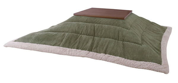 コタツ 薄掛コタツ布団 正方形 カーキ (完成品) コタツ こたつ布団 正方形 190×190 防寒 シープボア こたつ用品 こたつ掛け布団 コタツ布団 コタツ カーキ/ネイビー/グレー/ベージュ/ホワイト 座椅子 80×80対応 おしゃれ ポリエステル