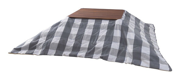 薄掛こたつ布団 正方形/GY メーカー直送 家具 おしゃれ インテリア 人気 おすすめ 東谷 azumaya 家具ナコレ 炬燵 コタツ 暖かい ぽかぽか 温かい チェック柄 フリース 保温 起毛生地 北欧 リビング シンプル ボリューム ウール カジュアル かわいい 1人暮らし 新生活応援