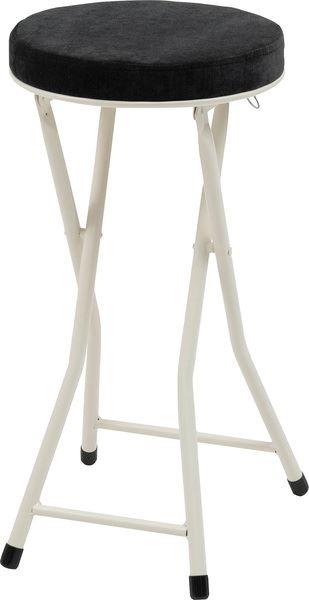 スツール ロンダ ハイスツール スモークブラック (完成品) 折りたたみ式 スツール スツール ハイスツール フォールディング 折りたたみ 椅子 いす イス チェア 腰掛け シンプル アームレス 肘なし 背もたれなし カウンター コンパクト 北欧 隙間収納 ロック付き スチール