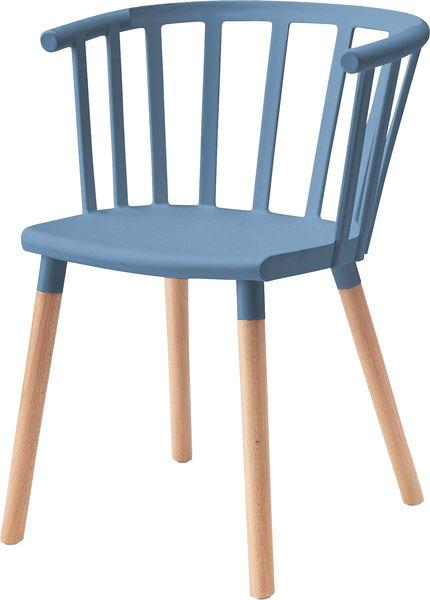 ダイニングチェア チェア ブルー (組立式) ダイニングチェア 東谷 azumaya おしゃれ 家具 インテリア ポリプロピレン 天然木 ビーチ ラッカー塗装 一般商品