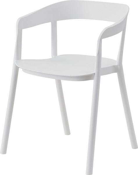ダイニングチェア アームチェア ホワイト (完成品) スタッキング可 ダイニングチェア 東谷 azumaya おしゃれ 家具 インテリア ポリプロピレン 一般商品