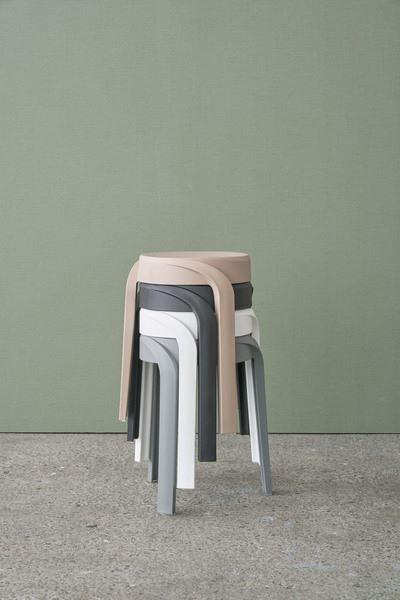 スツール スツール ホワイト (完成品) スタッキング可 リビング ダイニング 玄関 書斎 ベッドルーム ベランダ 東谷 azumaya おしゃれ 家具 インテリア ポリプロピレン ライトファニチャー