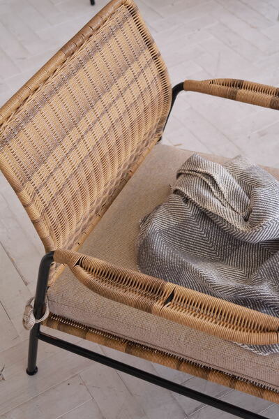 ソファ パーソナルチェア ベージュ (完成品) クッション取り外し可 ソファー 東谷 azumaya おしゃれ 家具 インテリア ポリエチレン スチール 粉体塗装 ポリエステル 中型商品