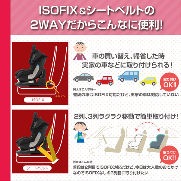 Smartangel ターン レジェfix St 新生児 4歳 チャイルドシート カーシート ベビーシート 回転式 Isofix メーカー保証1年 ベビー 赤 西松屋 公式オンラインストア 送料一律690円 北海道 沖縄は1 296円