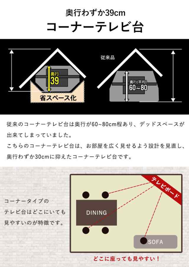 テレビ台 コーナー 32インチ テレビボード テレビラック テレビ ラック