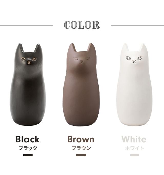 【値下げ】傘立て アンブレラスタンド 傘 収納 猫 おしゃれ かわいい 陶器製 スリム コンパクト 省スペース アクセント シンプル