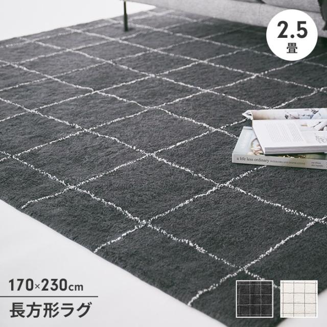 【値下げ】ラグ オールシーズン 170×230 ラグマット ラグカーペット 2.5畳 長方形 大きめ 保温性 通気性 シンプル おしゃれ