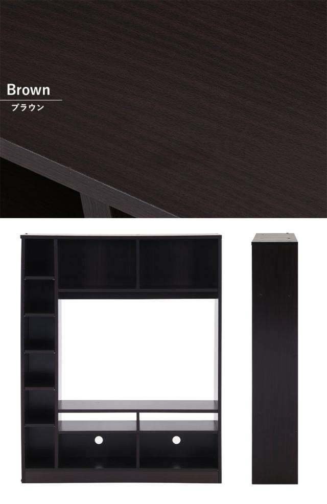 【値下げ】テレビ台 壁面 幅120 ハイタイプ テレビボード TV台 幅120 奥行28.5 高さ150cm 32型まで対応 壁面収納 収納 収納付き_7
