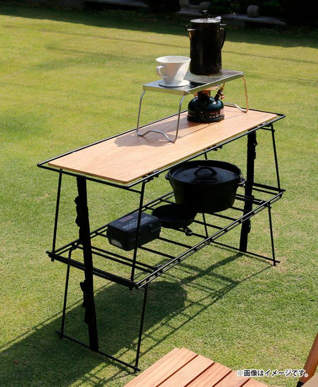 スタッキングラック アウトドアラック ラック 収納 幅90cm 木製 アウトドア キャンプ ※代引き不可 アウトドア レジャー ラック シェルフ 折りたたみ