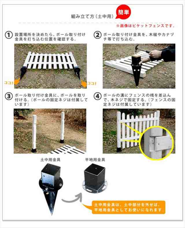 ボーダーフェンス スプレッド（連結セット/平地用） フェンス 木製