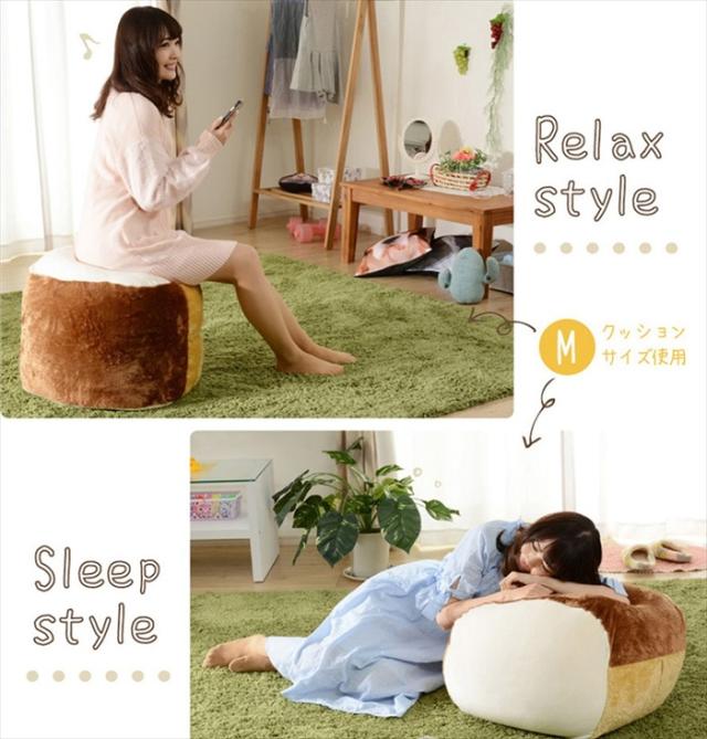 ビーズクッション 食パン型 パン型 クッション M 食パンクッション 人をダメにする食パン 食パン かわいい SNSで話題_3