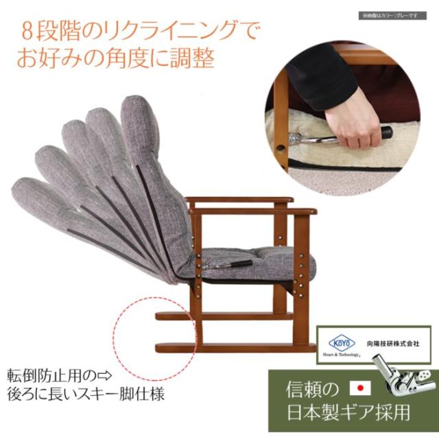 リクライニング 座椅子 高座椅子 リクライニングチェア 背もたれ