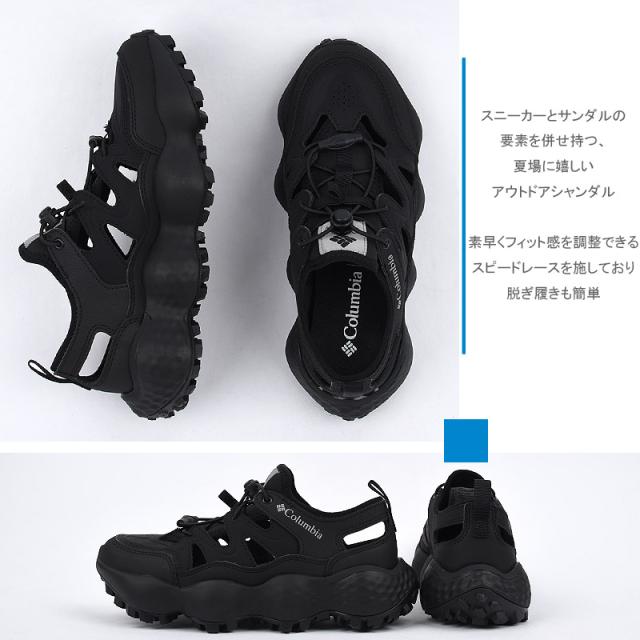 コロンビア スニーカー サンダル レディース カジュアル シューズ アウトドア ファッション Columbia スライブ リバイブ シャンダル YL7787 010 063 ブラック グレー_3