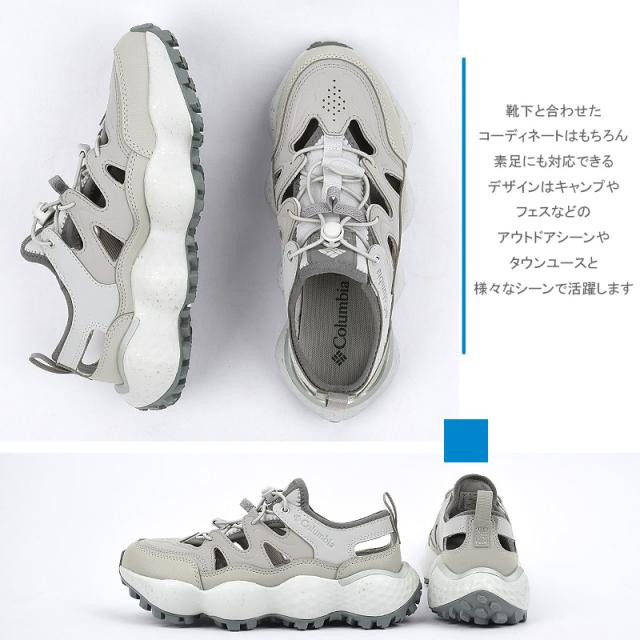 コロンビア スニーカー サンダル レディース カジュアル シューズ アウトドア ファッション Columbia スライブ リバイブ シャンダル YL7787 010 063 ブラック グレー_6