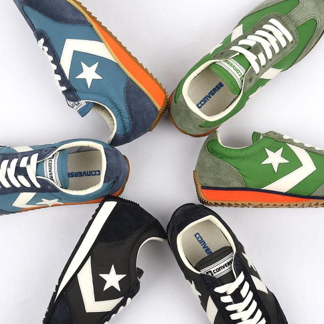 コンバース スニーカー レディース メンズ カジュアル シューズ 靴 ファッション レトロ CONVERSE エスティーファイヤー AG 33702480 33702481 33702483 黒 緑 青_1