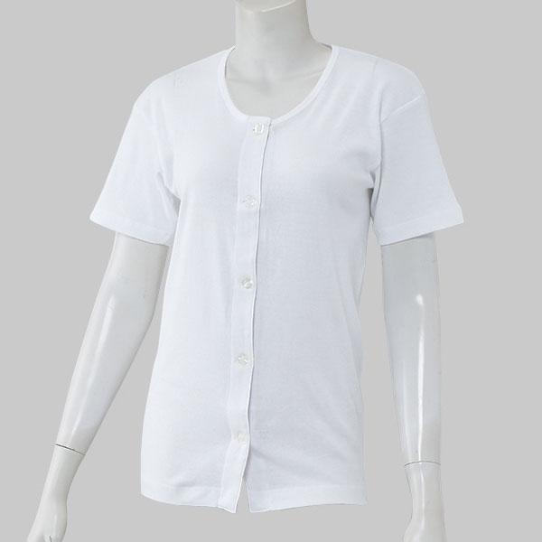 介護インナー ワンタッチ肌着 婦人用 3分袖 大きめボタン式 前開きシャツ 2枚組3セット S/M/L/LL_3