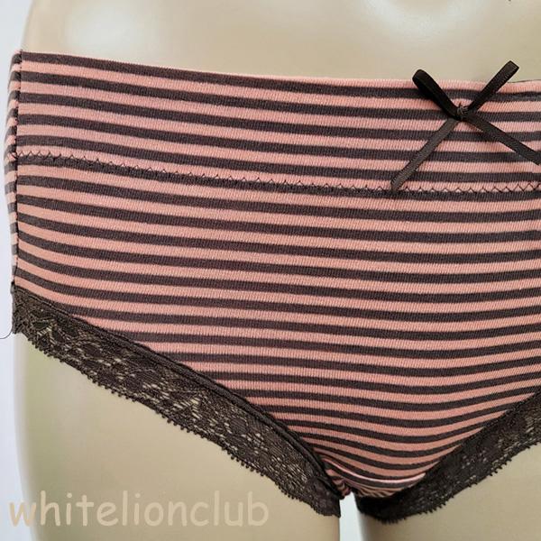 サニタリーショーツ ヒップハンガー ボーダー ウイング対応 生理用