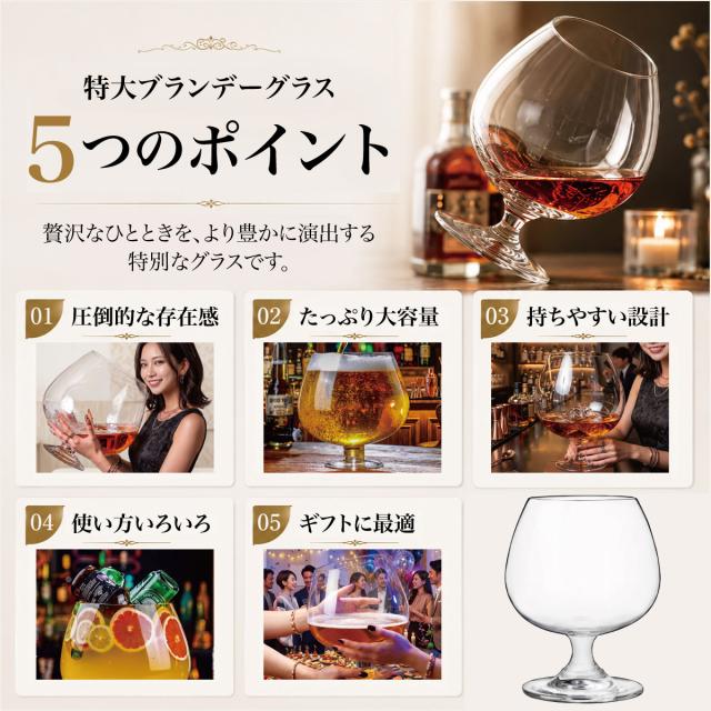 特大ブランデーグラス 特大 グラス ワイン ビール 最大直径24cm 高さ
